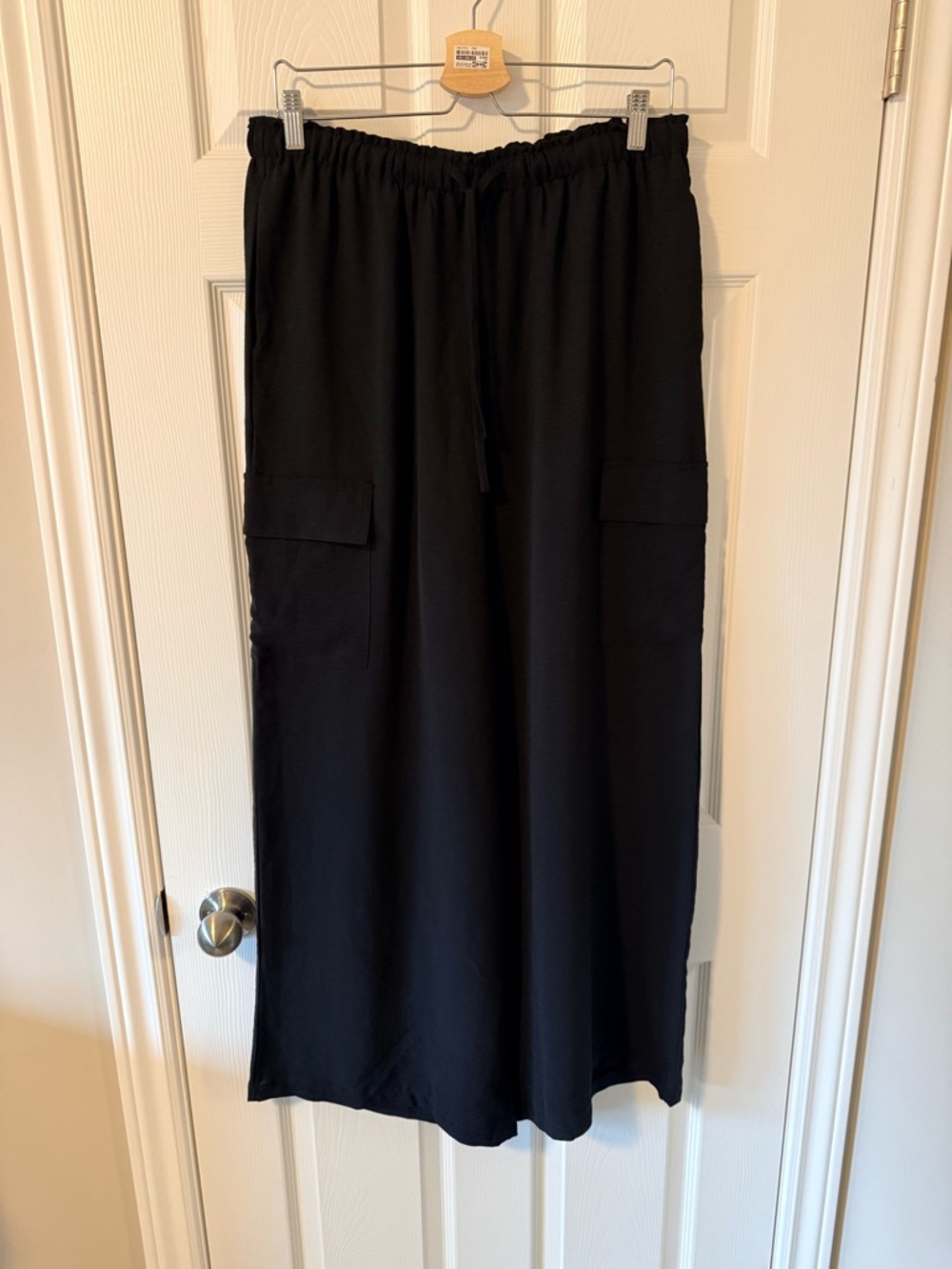 Amazon Black Wide Leg Cargo Pants